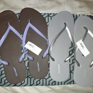 Flip Flops/Shower Shoes Size 9 Two Pair